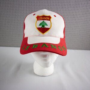 Lebanon Country Embroidered Flag Strapback Hat